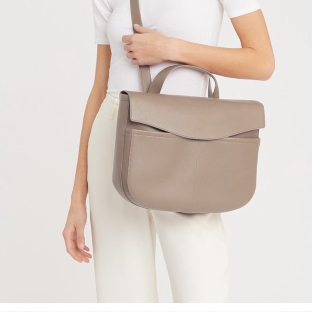 Cuyana convertible satchel tote stone new